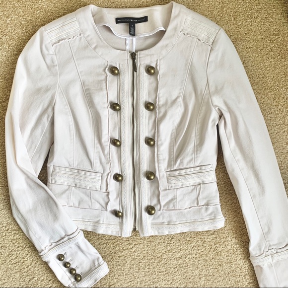 White House Black Market Jackets & Blazers - 🌟H.P.!🌟 WHBM Military Creme Blazer Jacket
